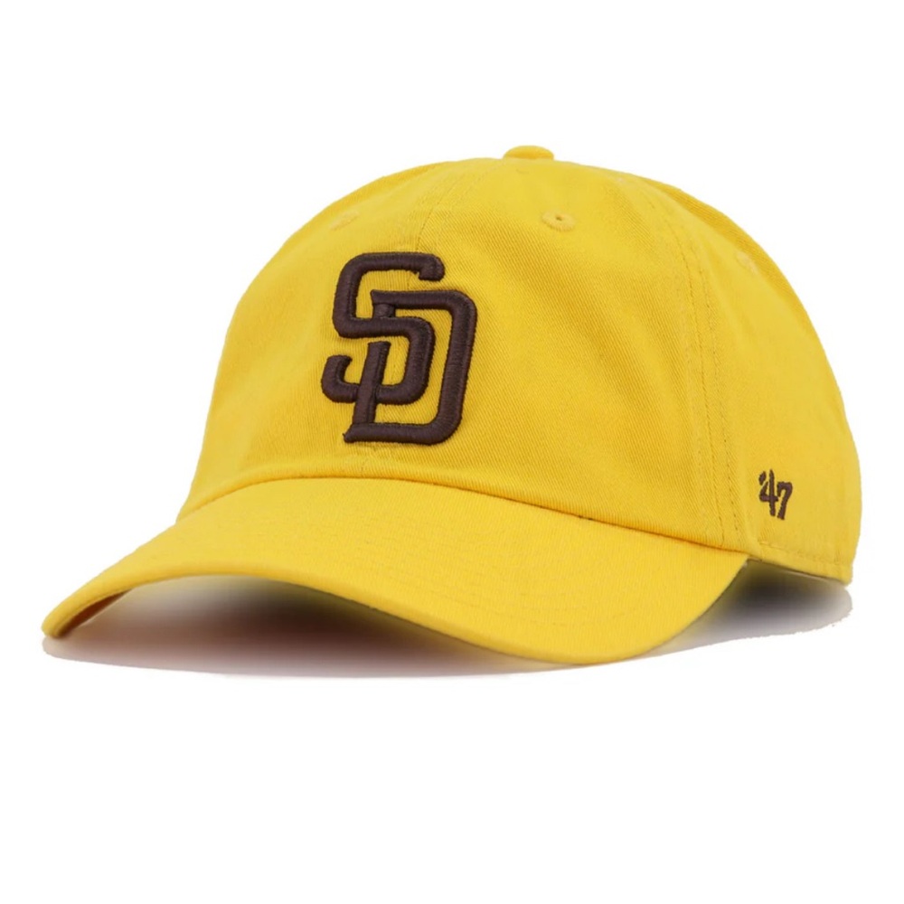 47 Clean Up San Diego Padres Hat Yellow Brown Relaxed Fit Embroidered